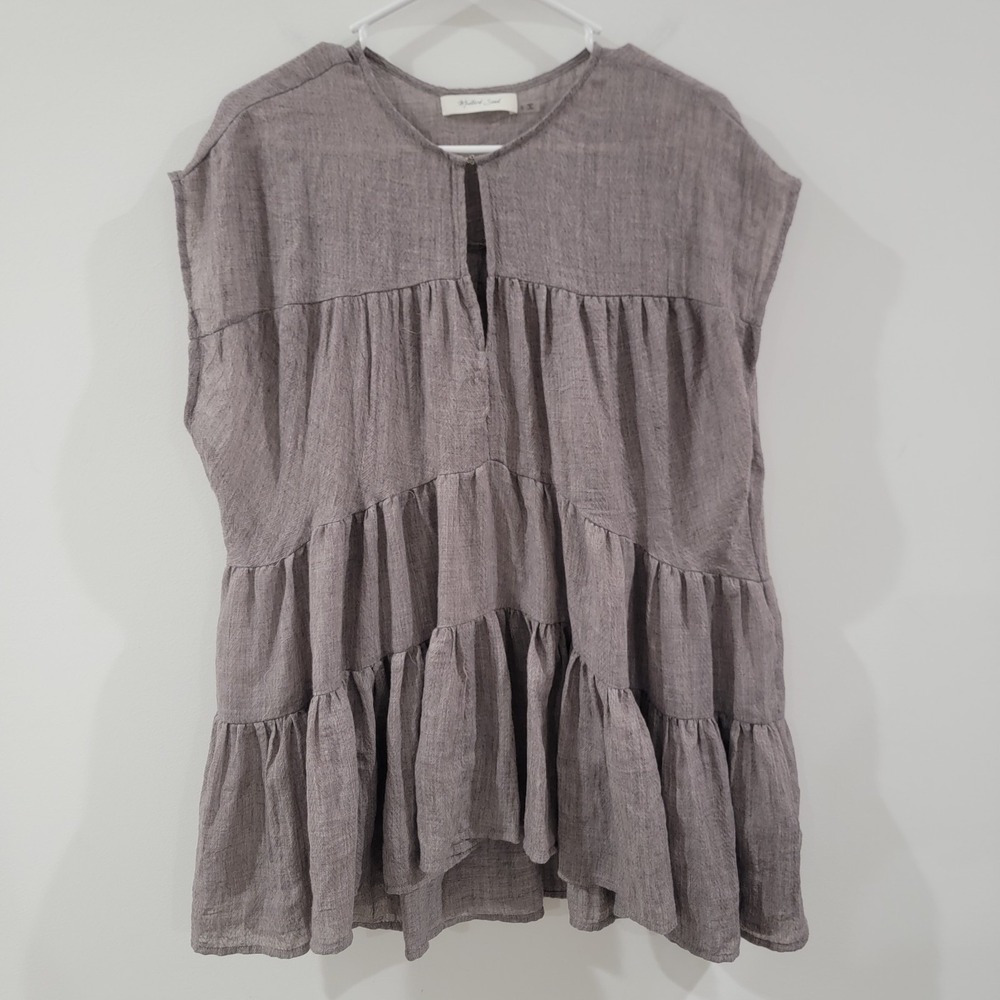 Mustard‎ Seed Womens Top Size Small Tiered Boho Lagenlook Hippie Minimalist